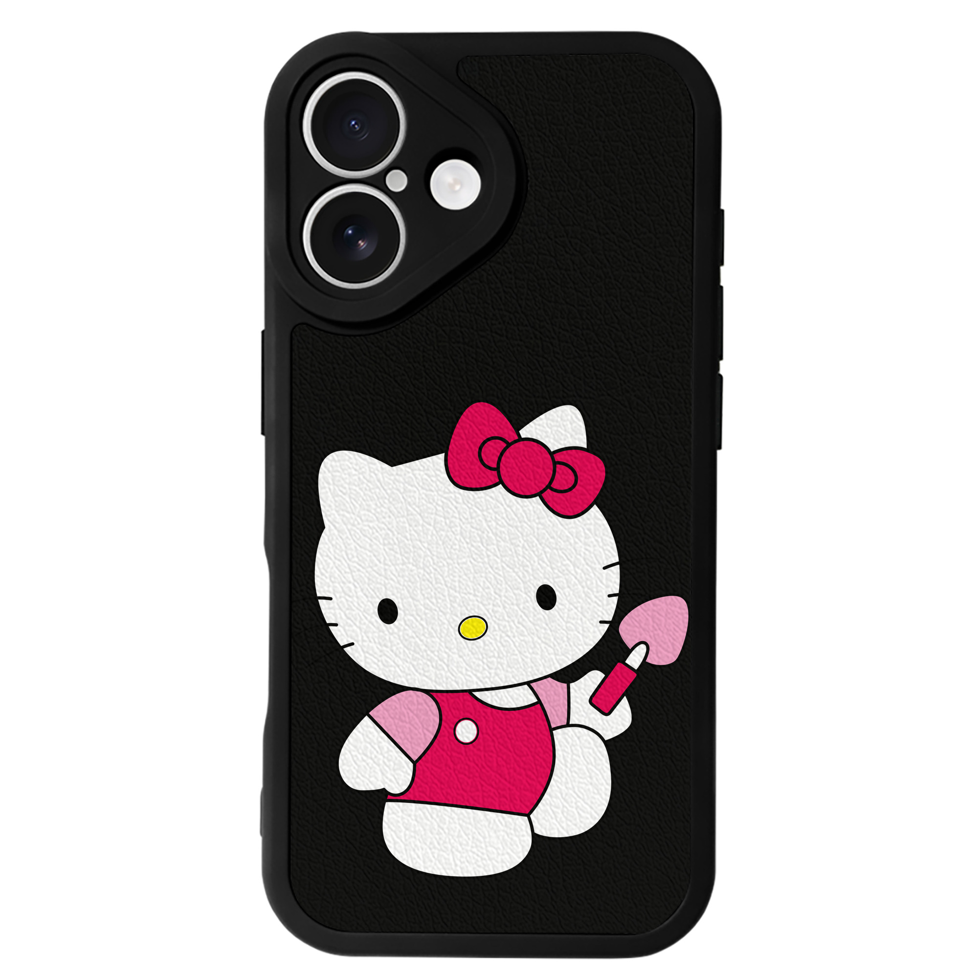 （画像用） Hello Kitty ハローキティ 【iPhone 16シリーズ対応】シリコンスマホケース（レザー調） 材質：シリコン